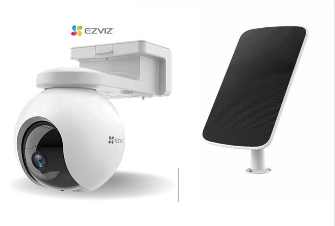 La caméra de surveillance EZVIZ EB8 4G LTE 2K + le panneau solaire Camera Exterieur sans Fil sur Batterie 10400mAh